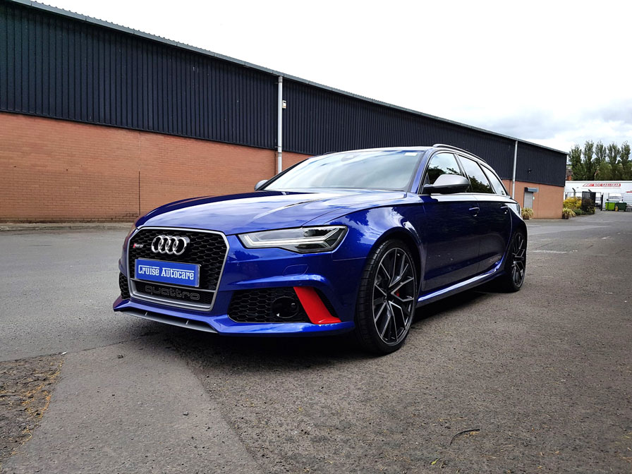 Blue Audi RS6 detail at Cruise Autocare
